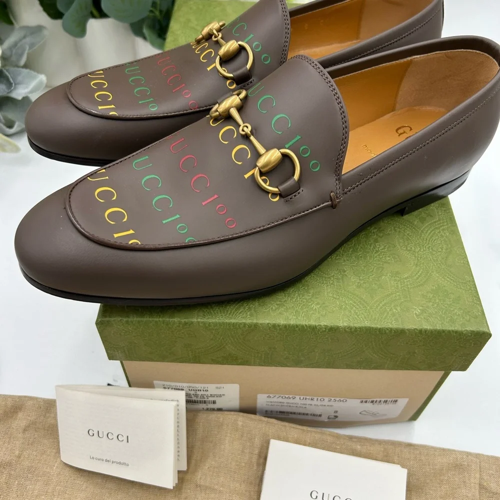 Men's Gucci, Jordaan 100th anniversary horse bit loafer size 8 fits 9 US - Picture 7 of 12